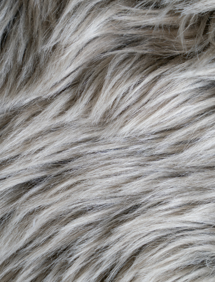Grey Furry Rugs